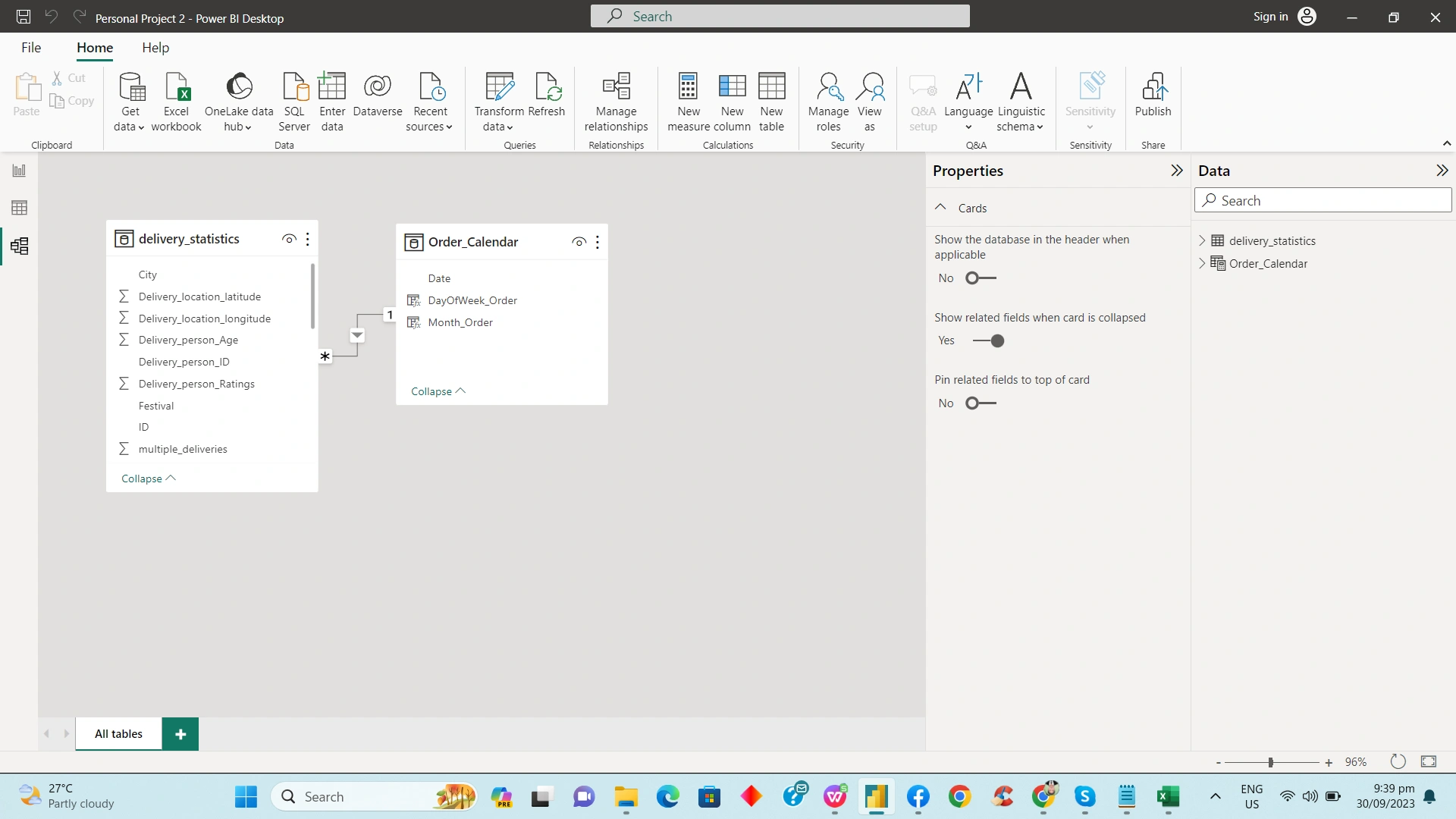 powerbi table relationship and data analysis expression