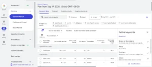 seo google keyword planner