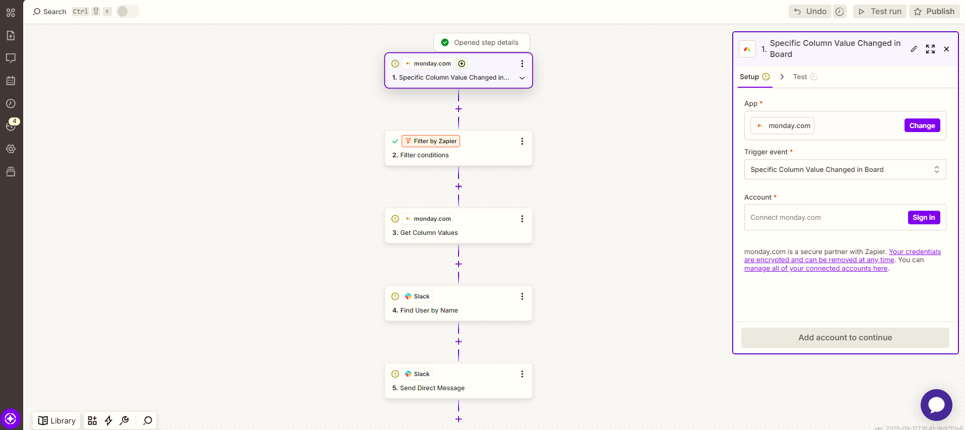 zapier project management monday.com slack