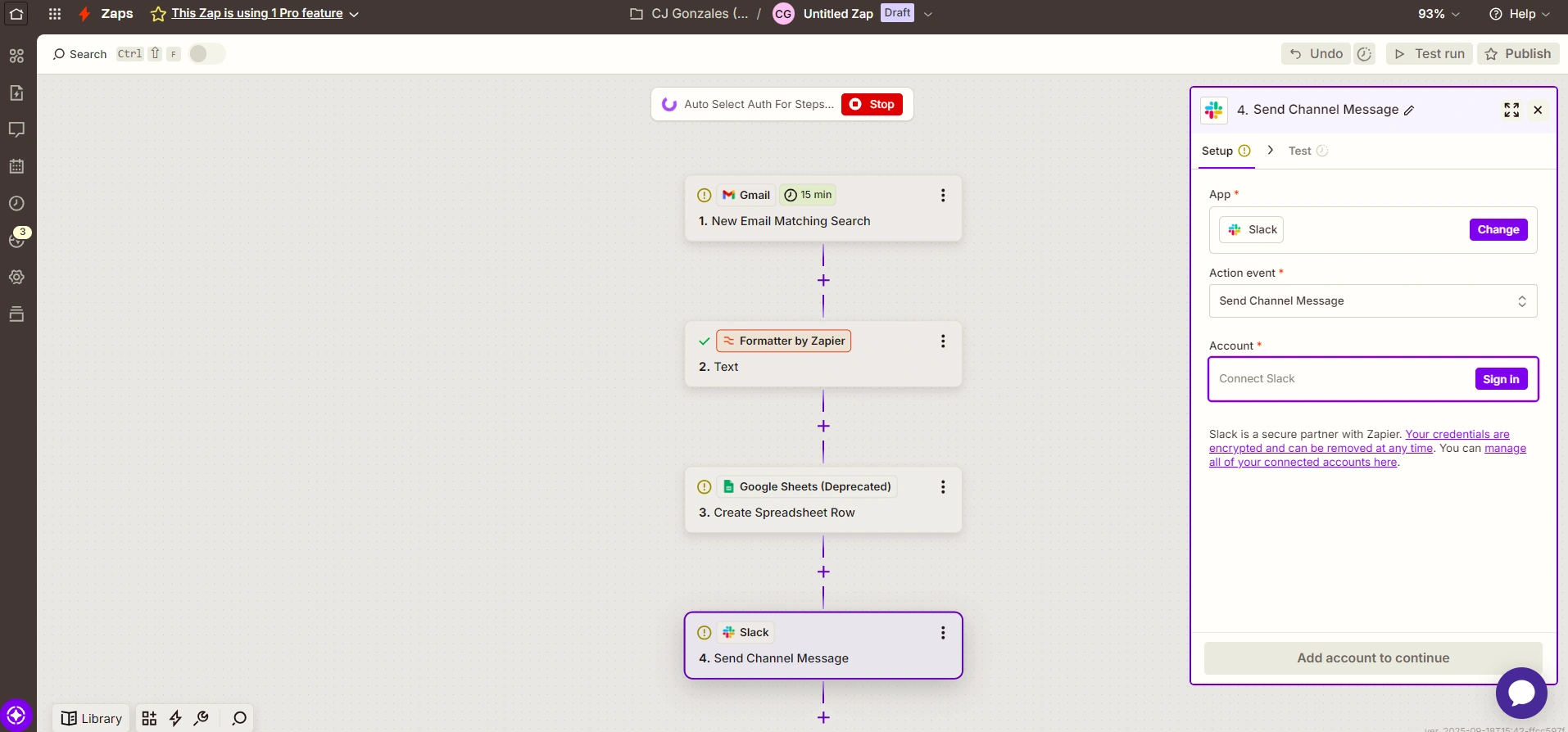 zapier important email tracking