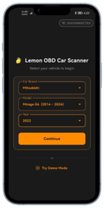Vehicle selection dropdowns