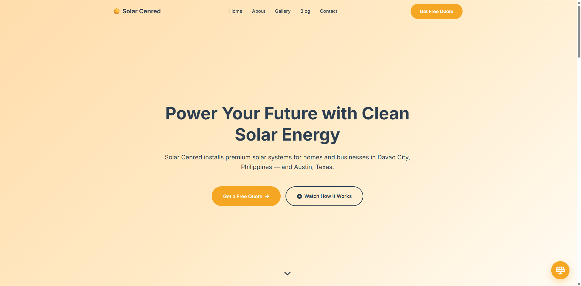 Solarized AI Business Website screenshot